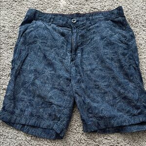 Men’s Caribbean Navy Blue Patterned Chino Shorts